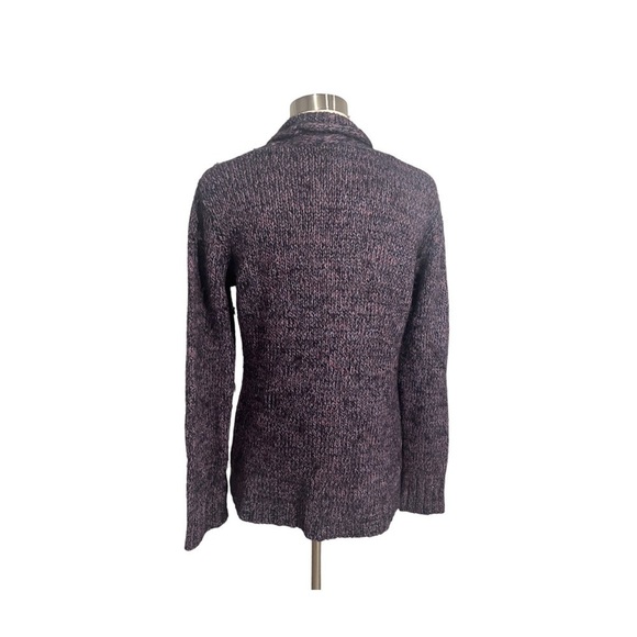 Berretti Cable Knit Cardigan Sweater Italy Purple Medium M Cotton Wool Alpaca - Picture 5 of 11
